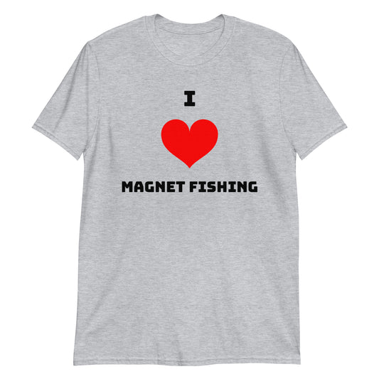 Short-Sleeve I Heart Magnet Fishing Unisex T-Shirt
